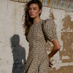 Doen Blair Dress Crème Fleurs D’Avignon Size Small